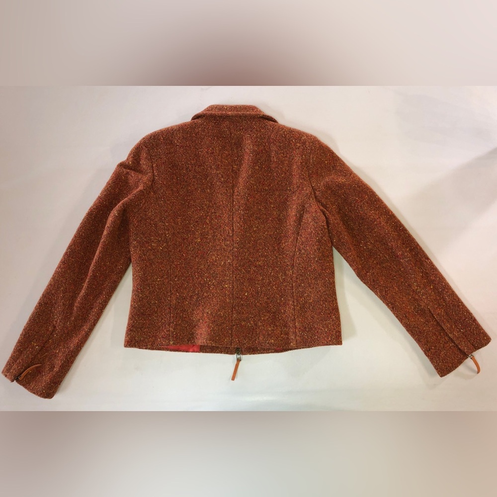 LIZ CLAIBORNE Vintage Wool Blend Suede Trim Cropped Jacket (S) - Picture 10 of 17